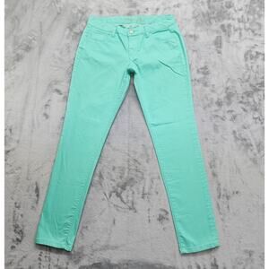 American‎ Rag Jeans Womens 11 Juniors Green Mid Rise Skinny Stretch Denim Y2K
